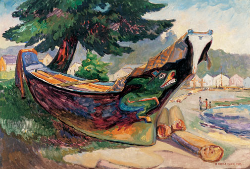 Indian war canoe alert bay – Emily Carr – 1912