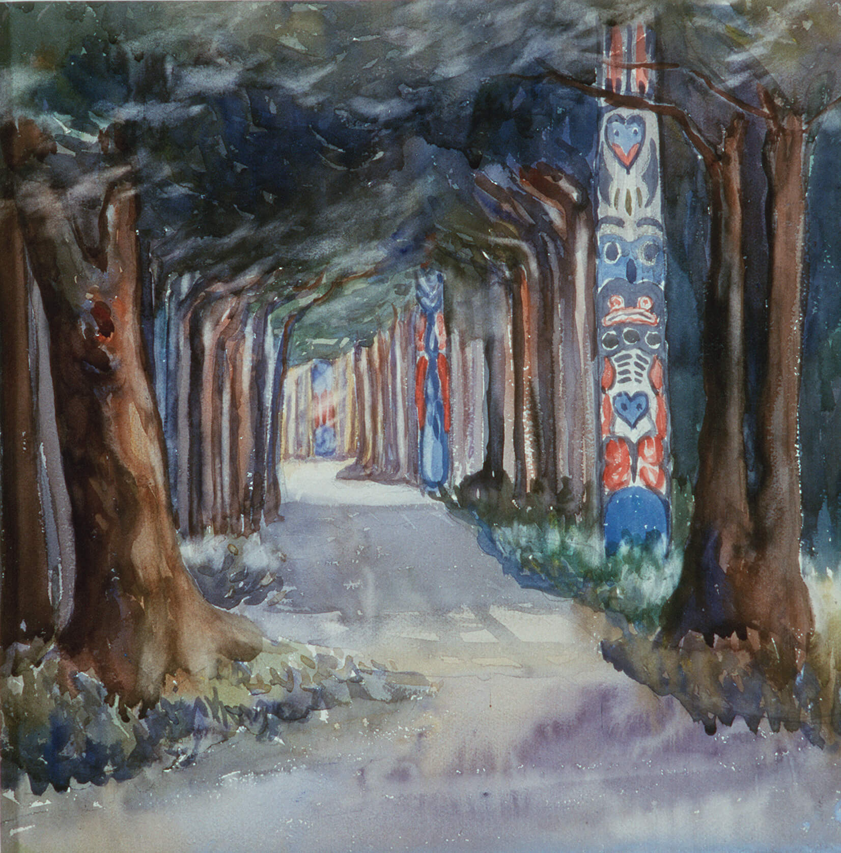 Totem walk at sitka – Emily Carr – 1907